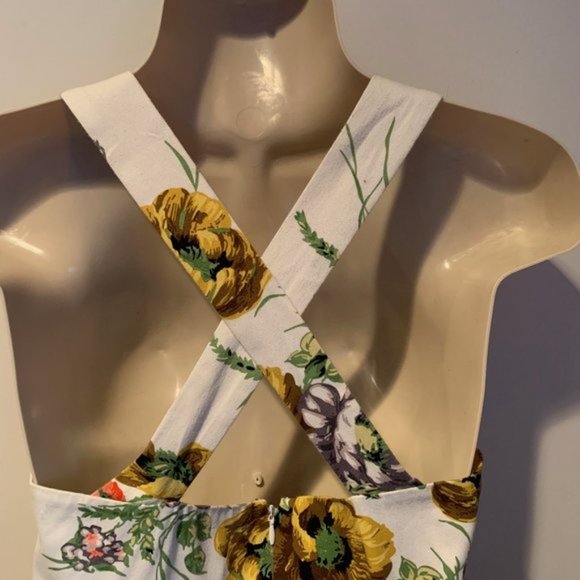 Miss Sixty M60 Floral Dress Small Retro Pinup Vintage 1950s Poppies Flower - Picture 7 of 8